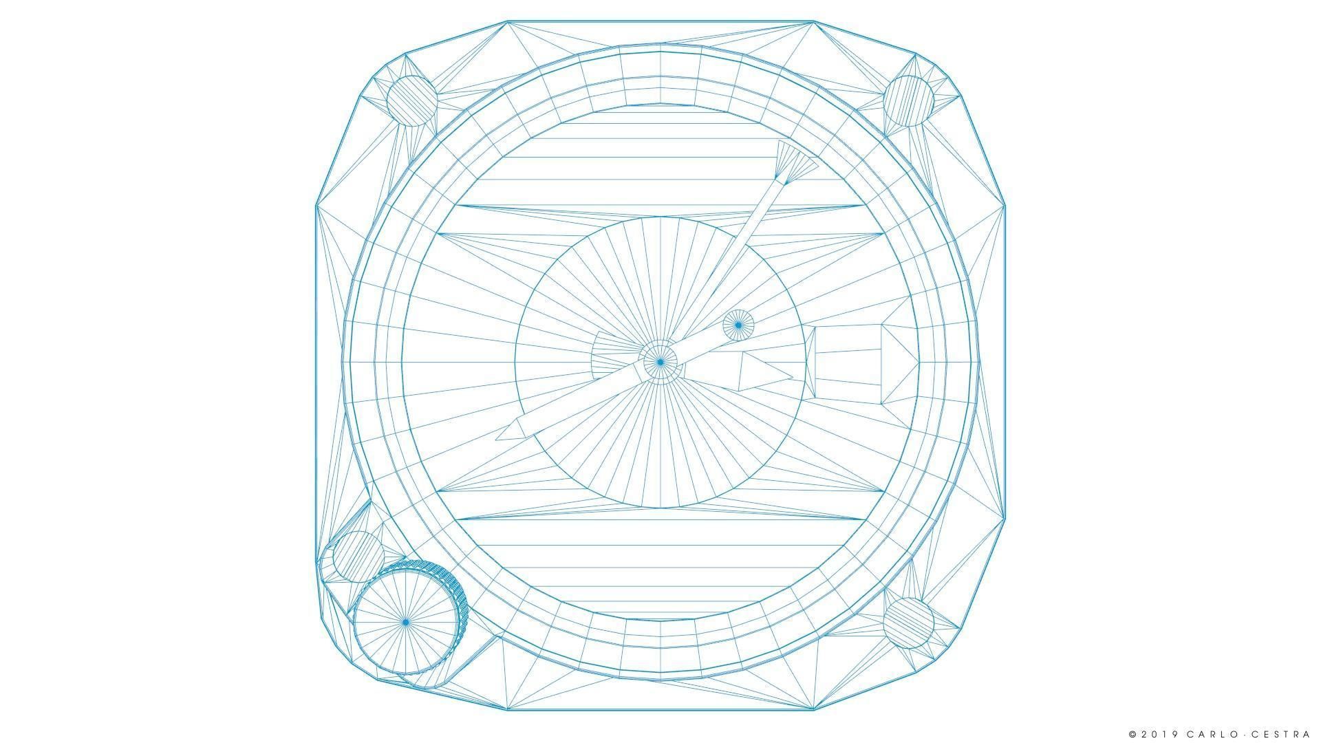 US ALTIMETER GAUGE Low-poly 3D model_22