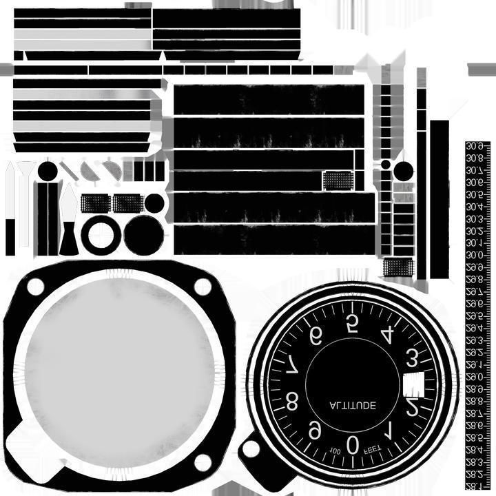 US ALTIMETER GAUGE Low-poly 3D model_6