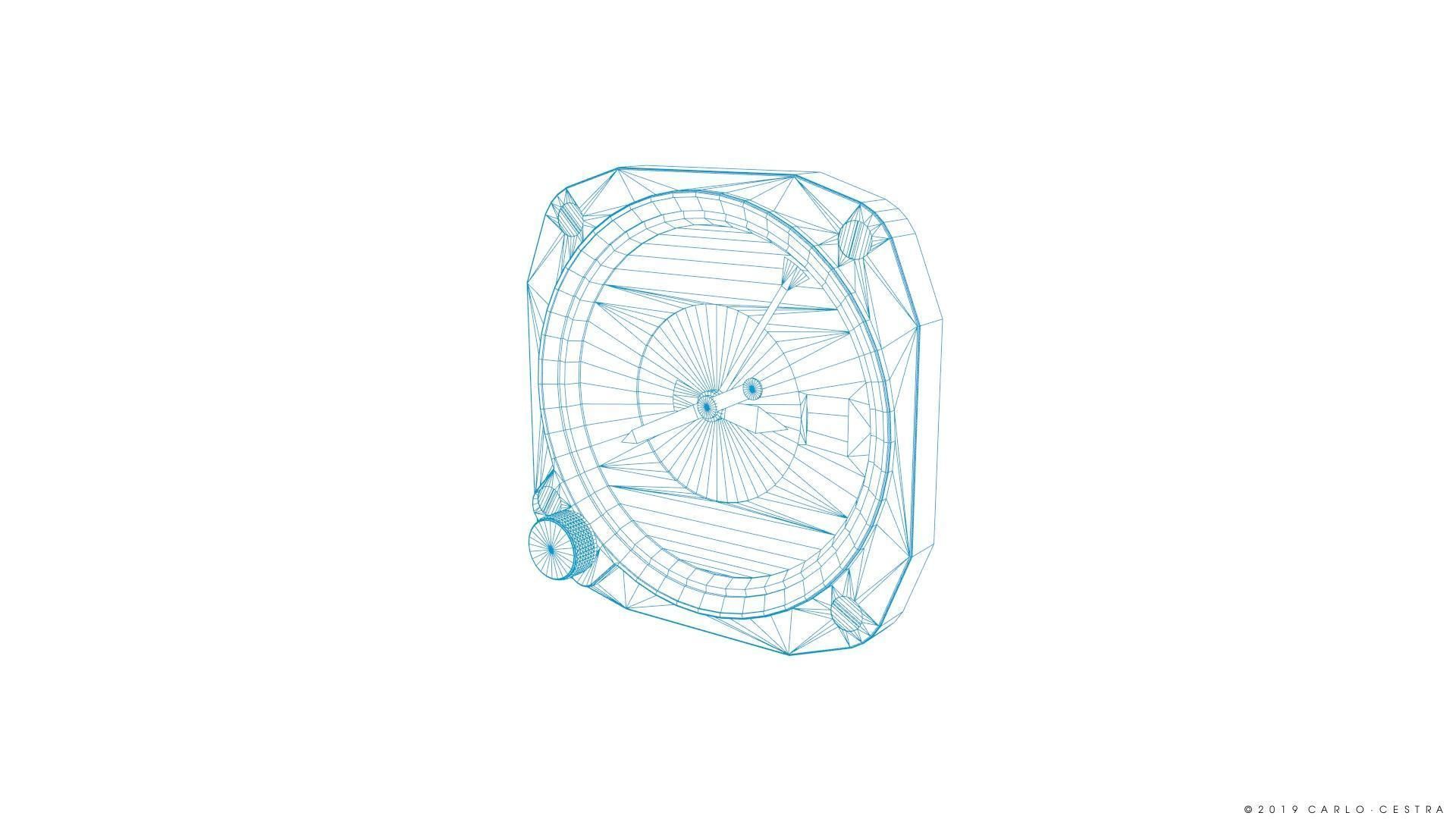 US ALTIMETER GAUGE Low-poly 3D model_18