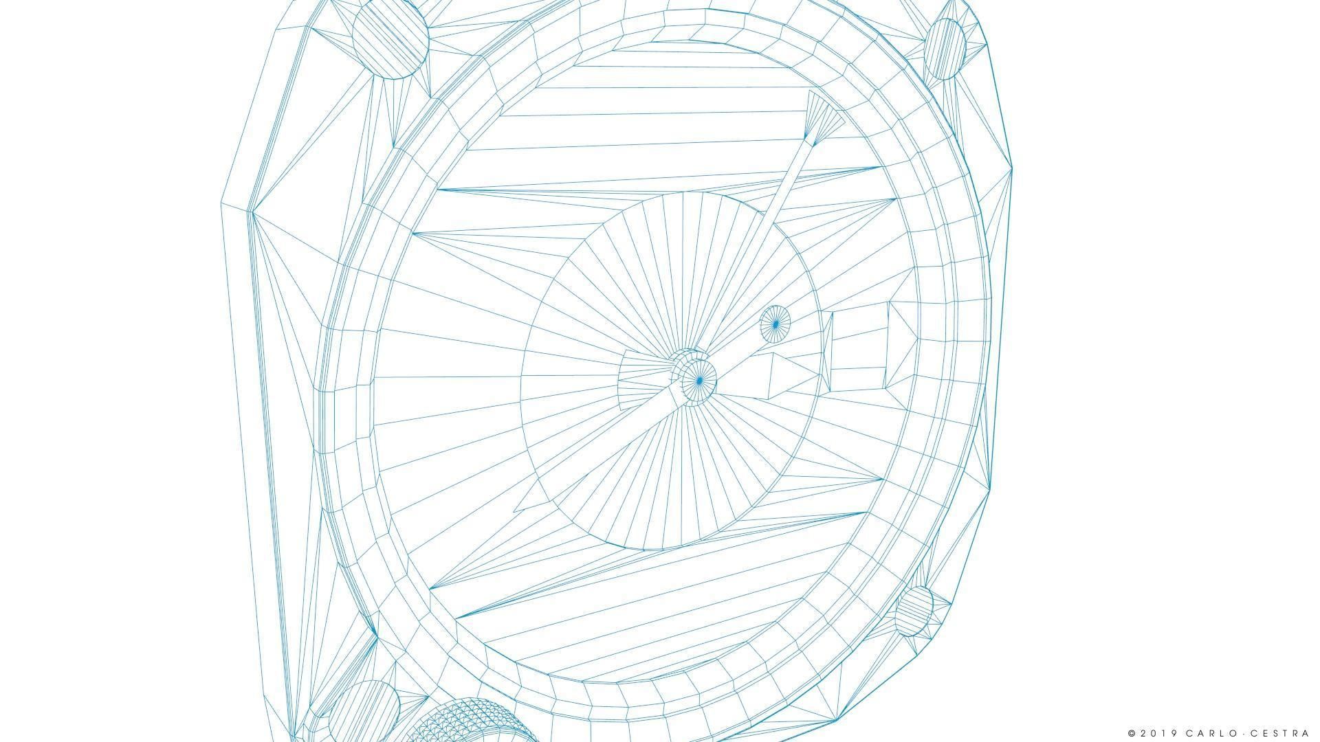 US ALTIMETER GAUGE Low-poly 3D model_20