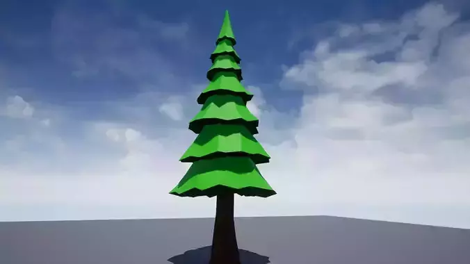 Low Poly Faceted Tree