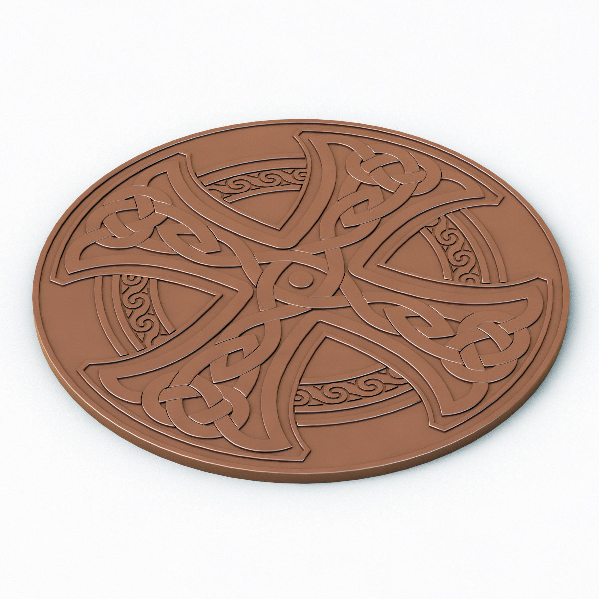 Celtic Medals Fantasy Coins - Circle Patterns 3D model_4