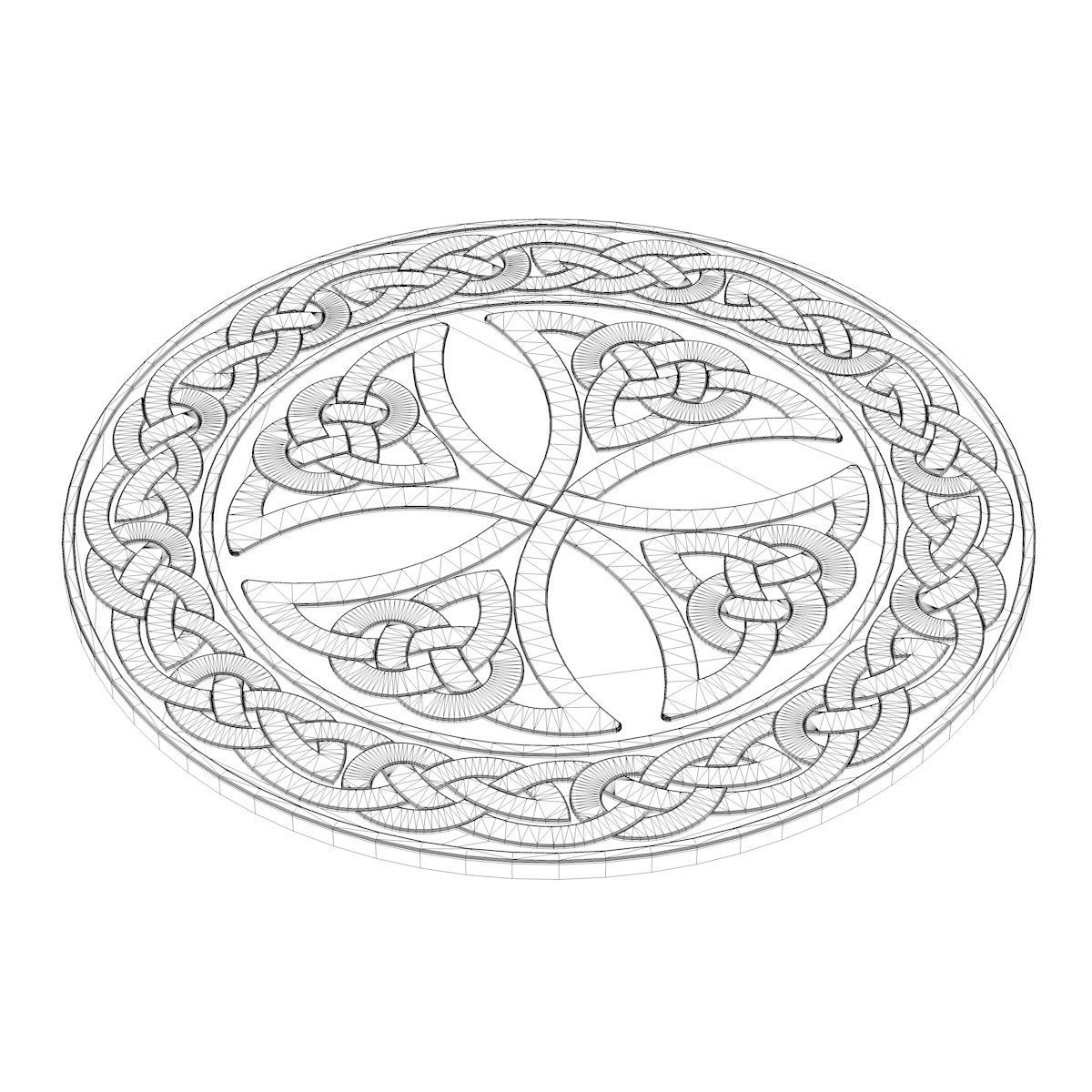 Celtic Medals Fantasy Coins - Circle Patterns 3D model_10
