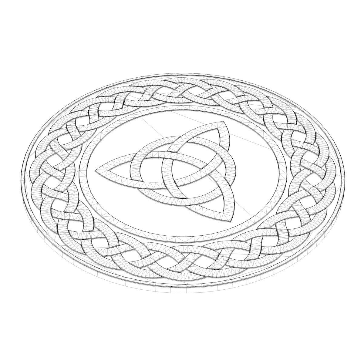 Celtic Medals Fantasy Coins - Circle Patterns 3D model_9