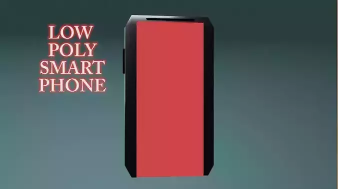 Low Poly Smartphone Model smart phone Low-poly 3D model