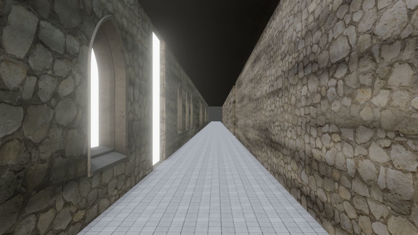 Inside Medieval Castle  Low-poly 3D model_5