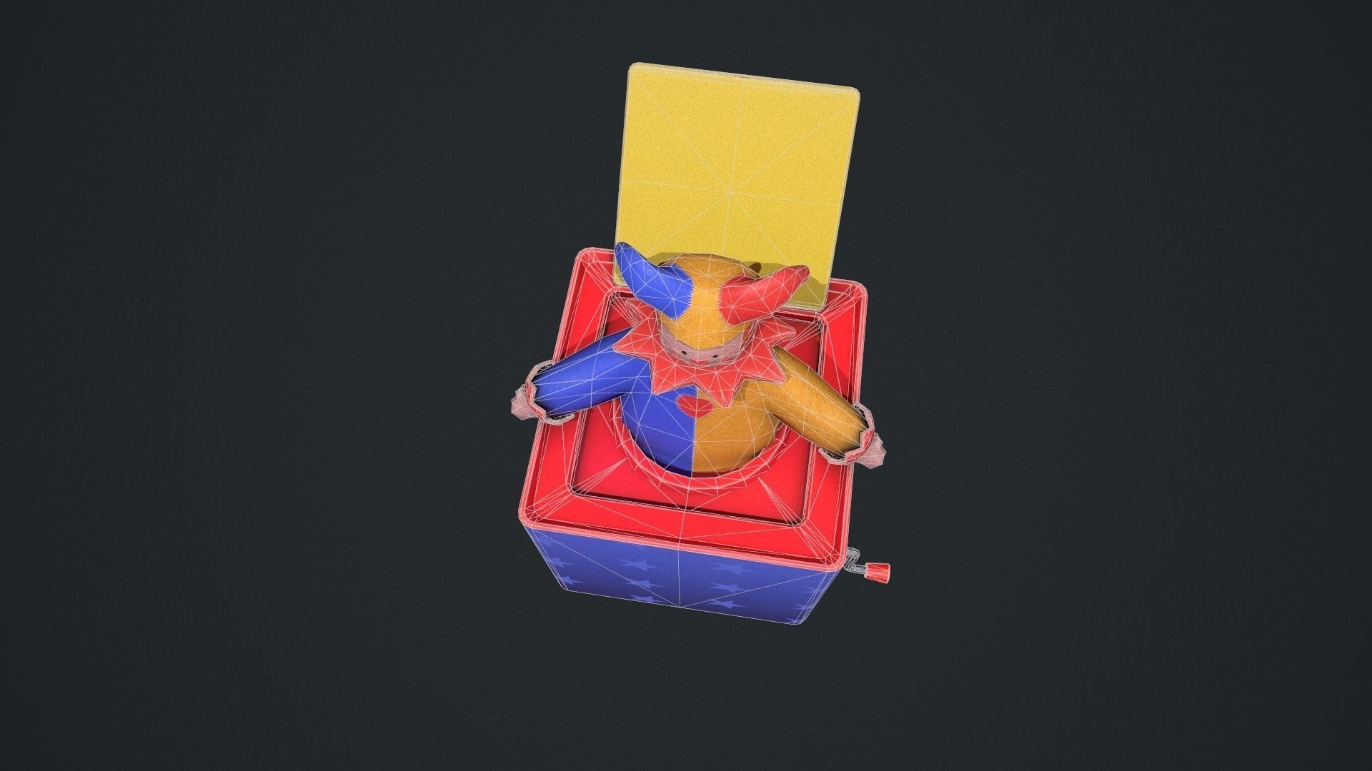Cute Jack in The Box Low-poly 3D model_22
