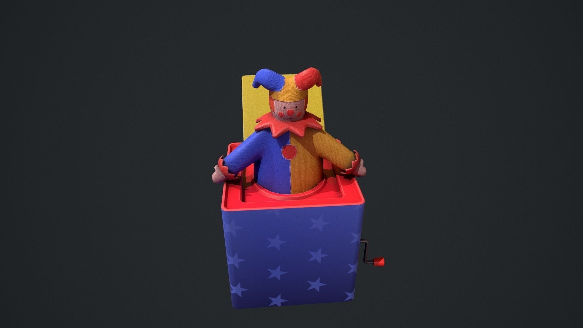 Cute Jack in The Box Low-poly 3D model_26