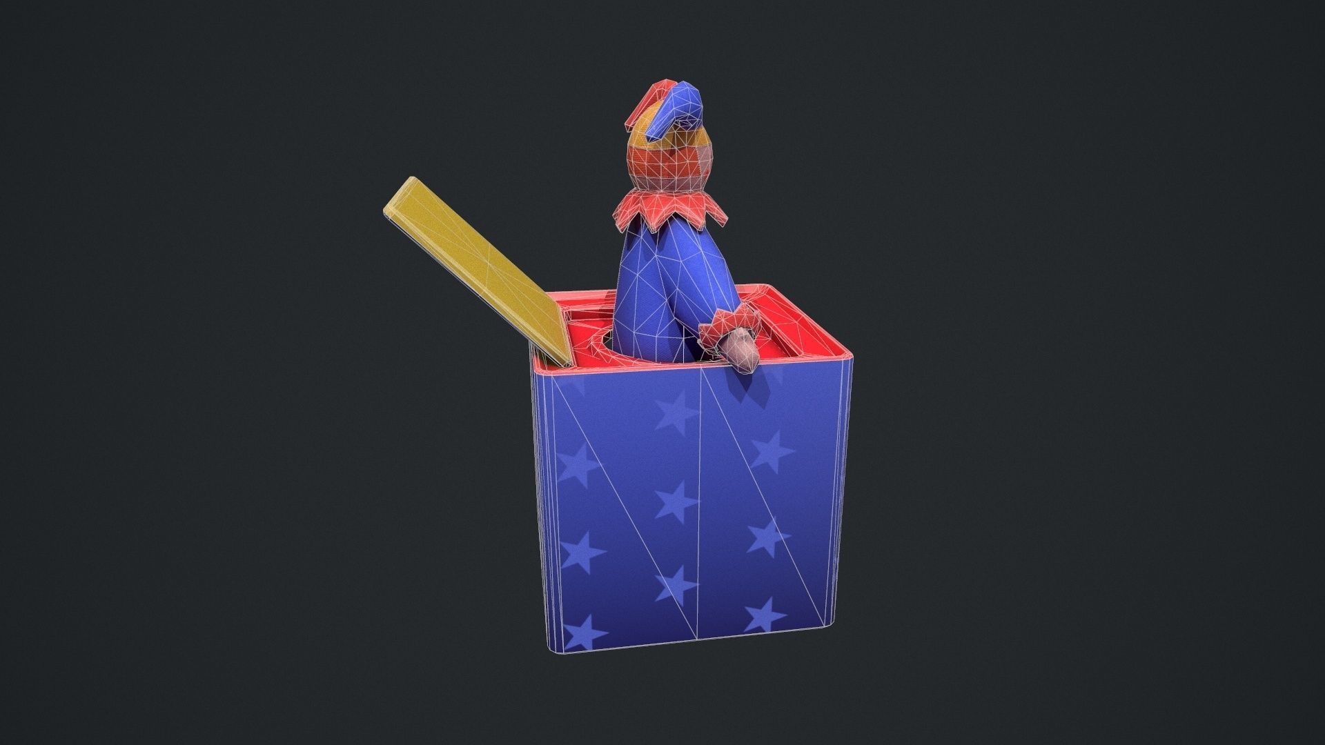Cute Jack in The Box Low-poly 3D model_15