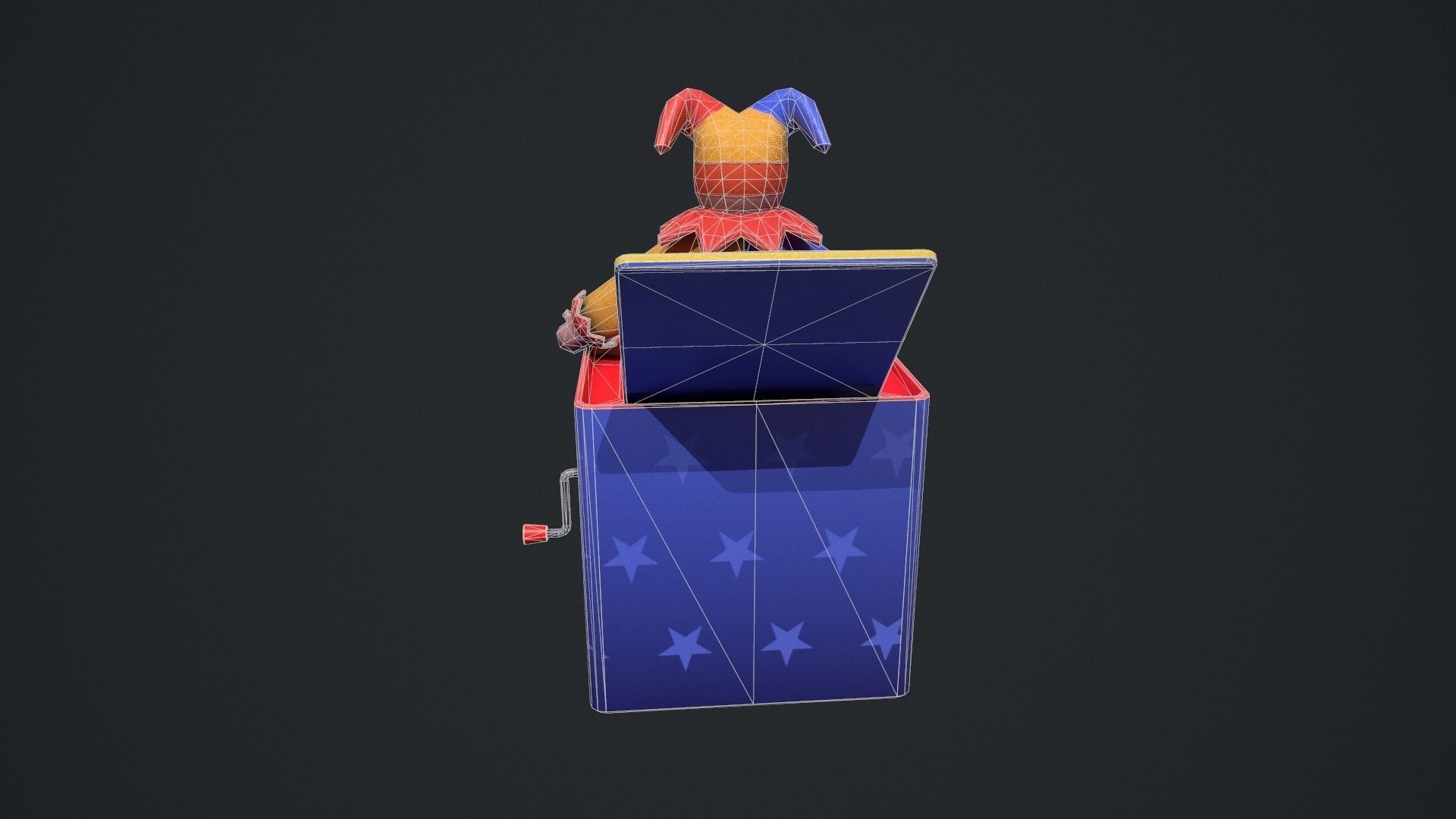 Cute Jack in The Box Low-poly 3D model_17