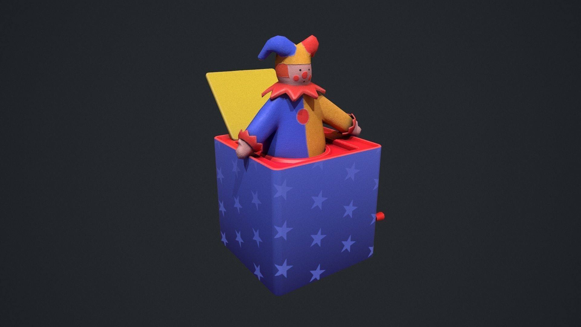 Cute Jack in The Box Low-poly 3D model_12