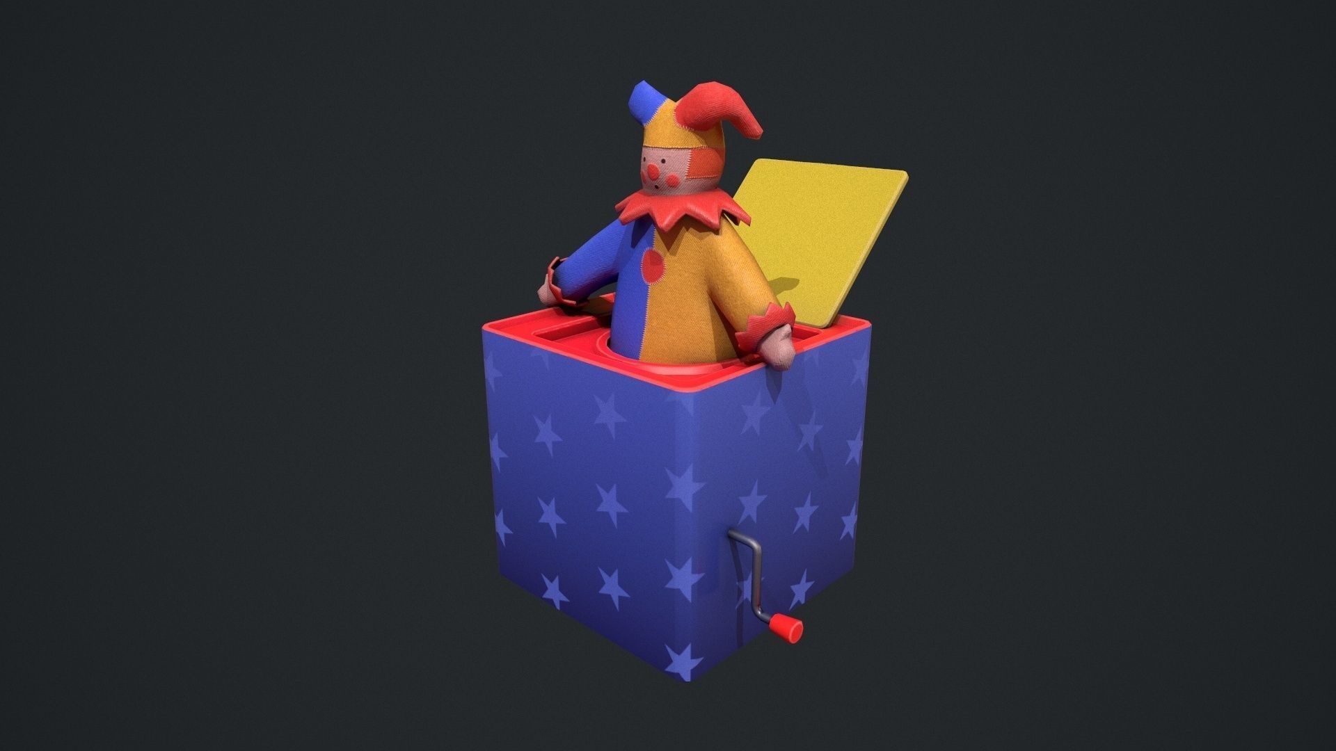Cute Jack in The Box Low-poly 3D model_10