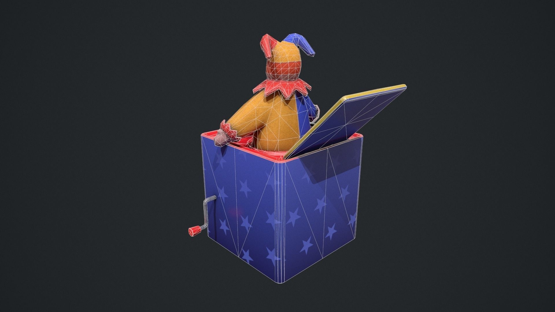 Cute Jack in The Box Low-poly 3D model_18