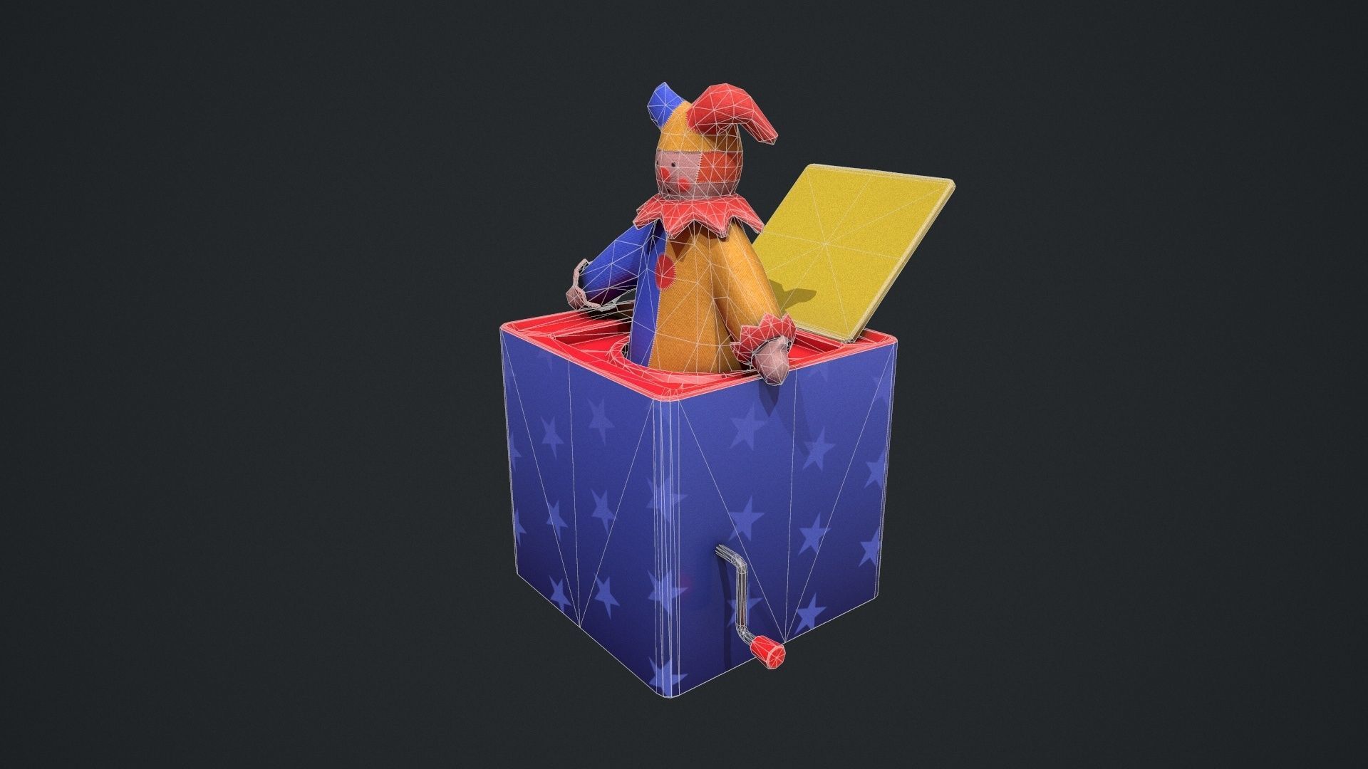Cute Jack in The Box Low-poly 3D model_20