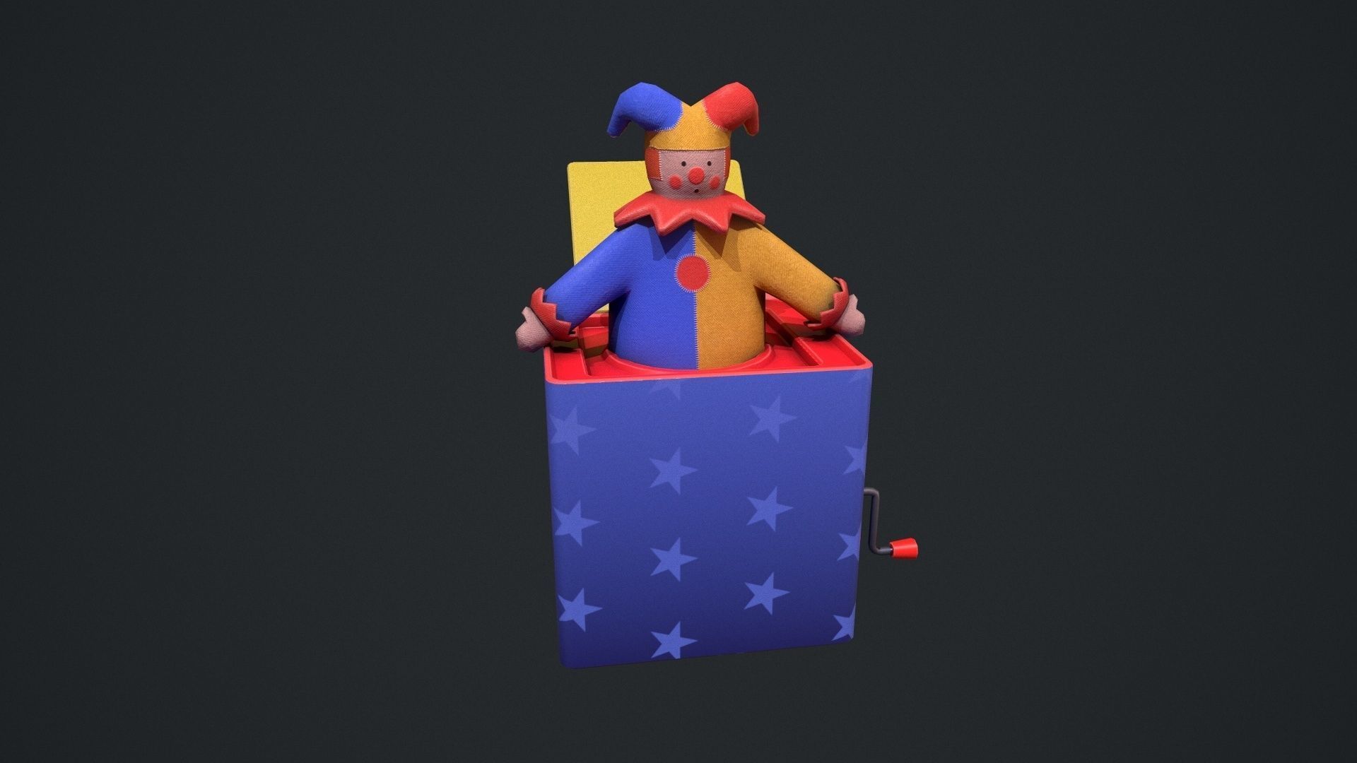 Cute Jack in The Box Low-poly 3D model_28