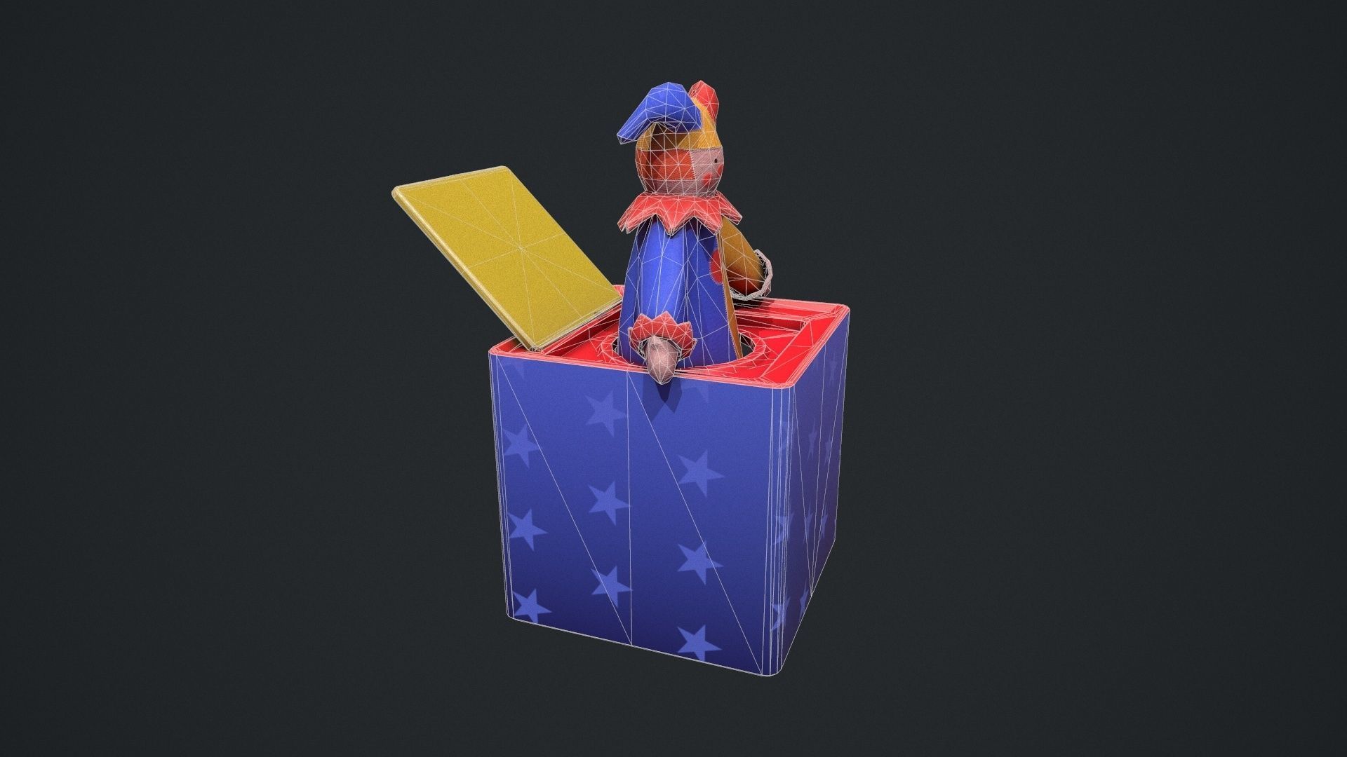 Cute Jack in The Box Low-poly 3D model_14