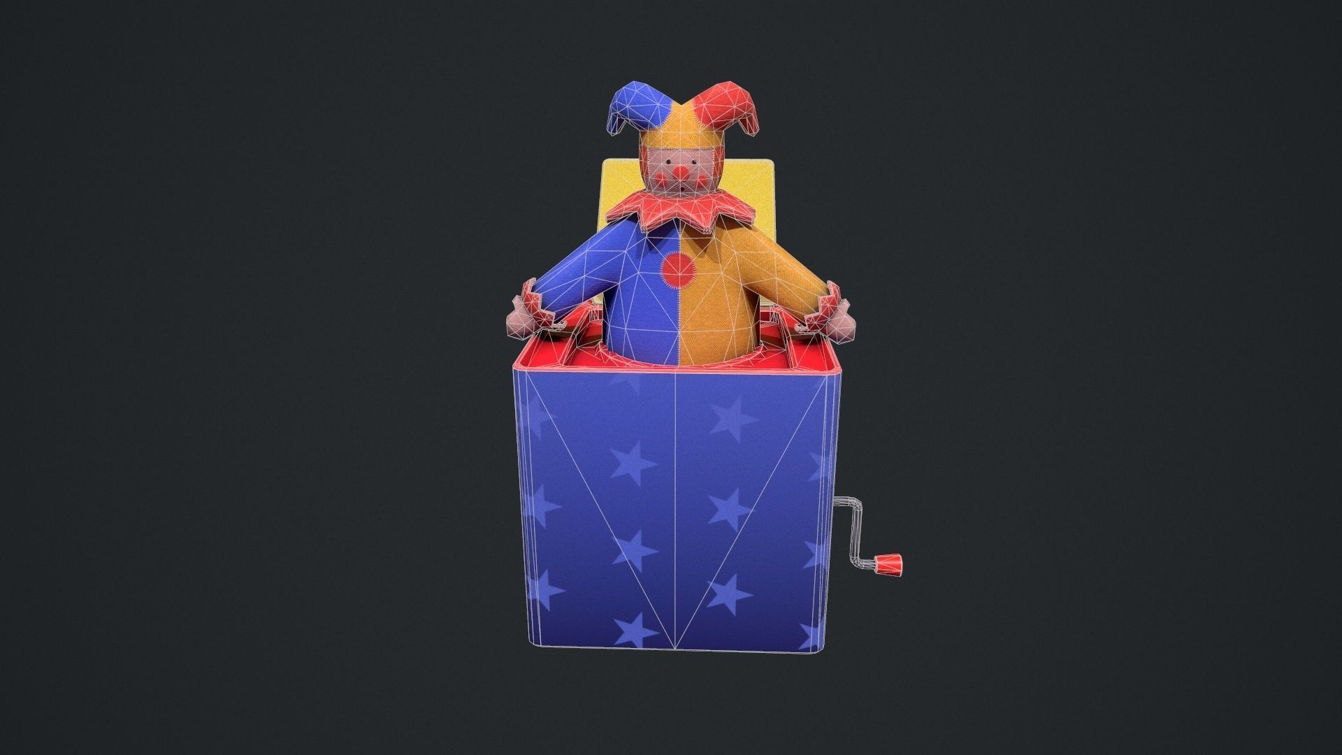 Cute Jack in The Box Low-poly 3D model_21
