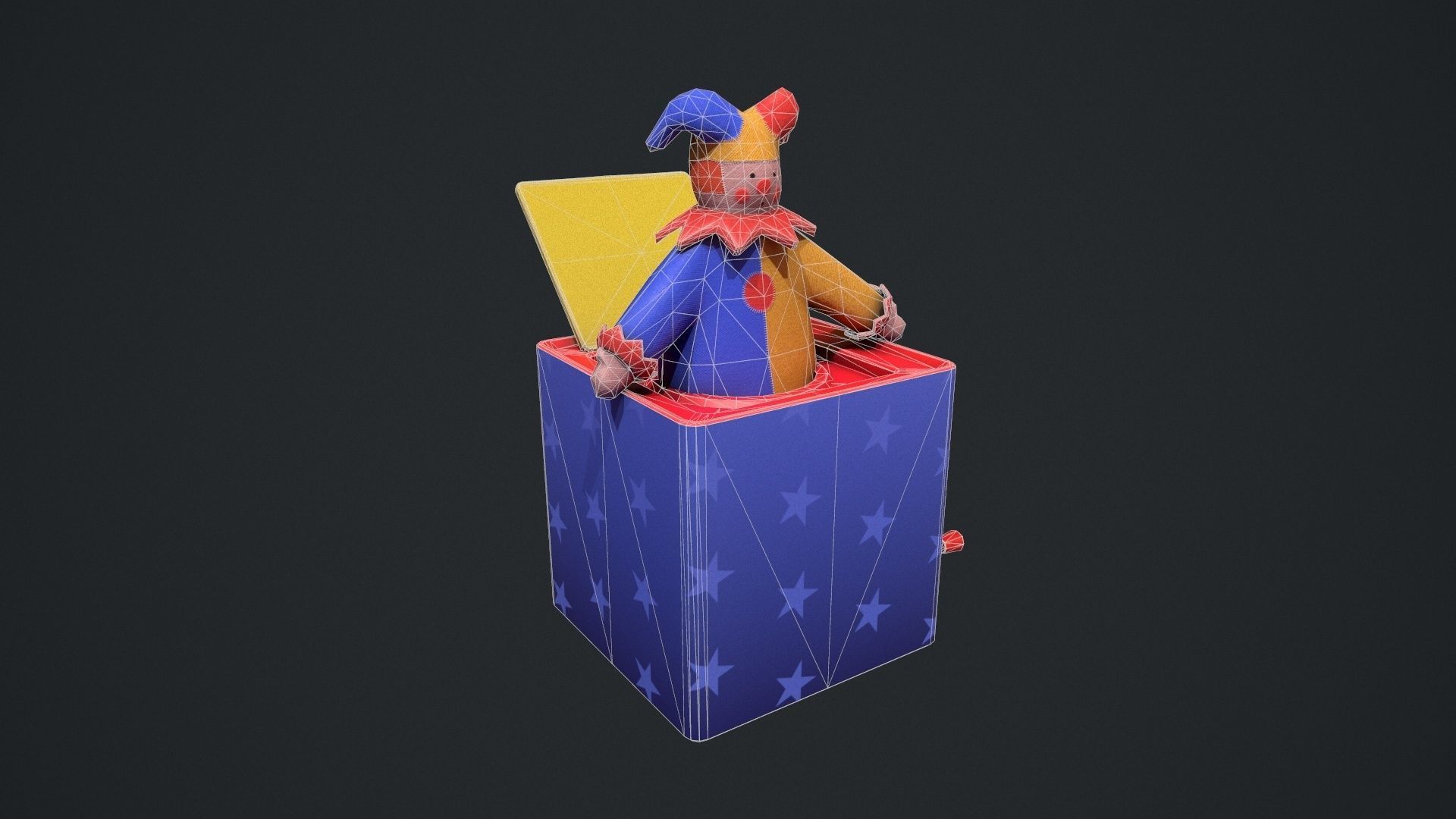 Cute Jack in The Box Low-poly 3D model_13