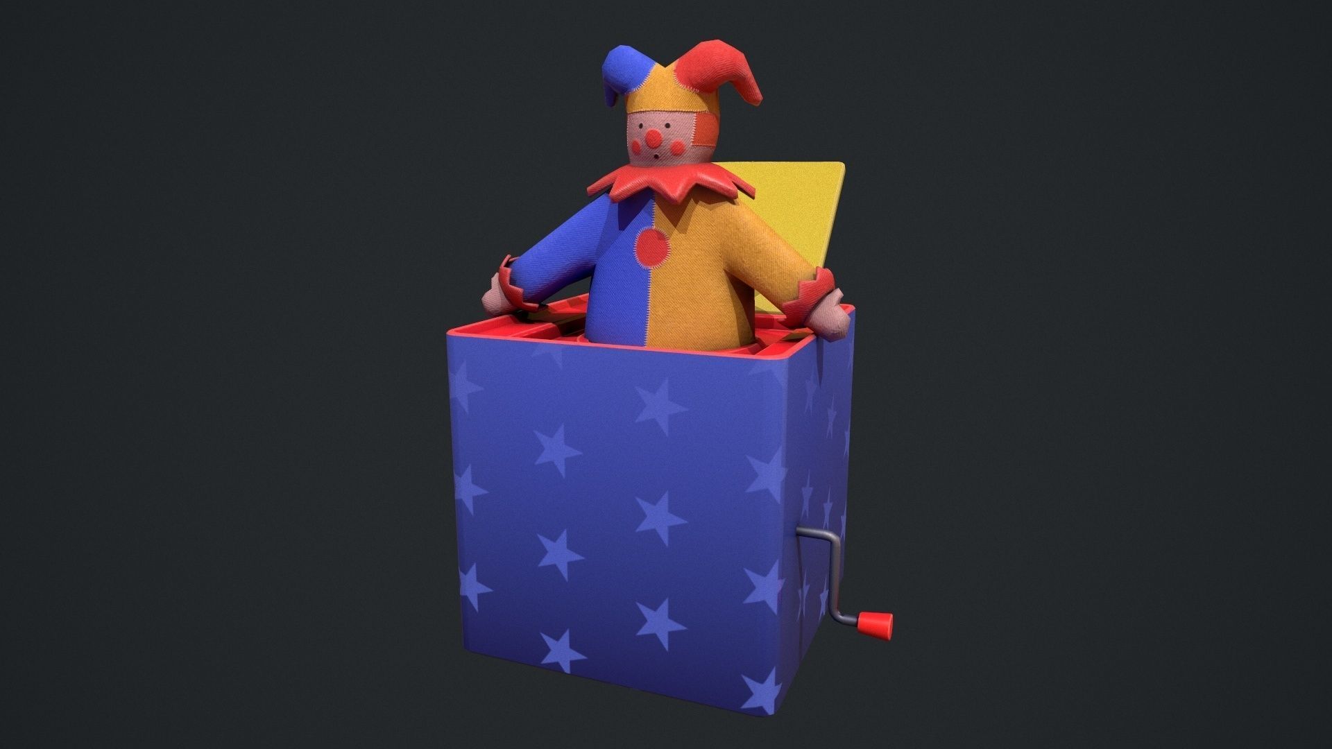 Cute Jack in The Box Low-poly 3D model_27