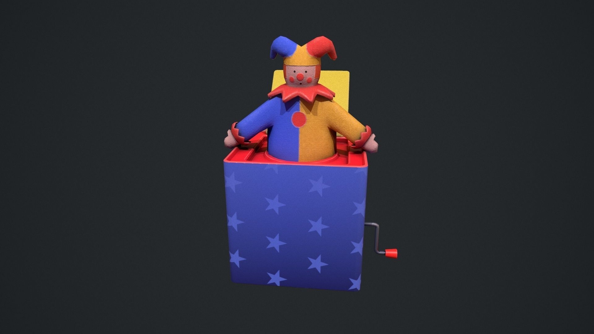 Cute Jack in The Box Low-poly 3D model_11
