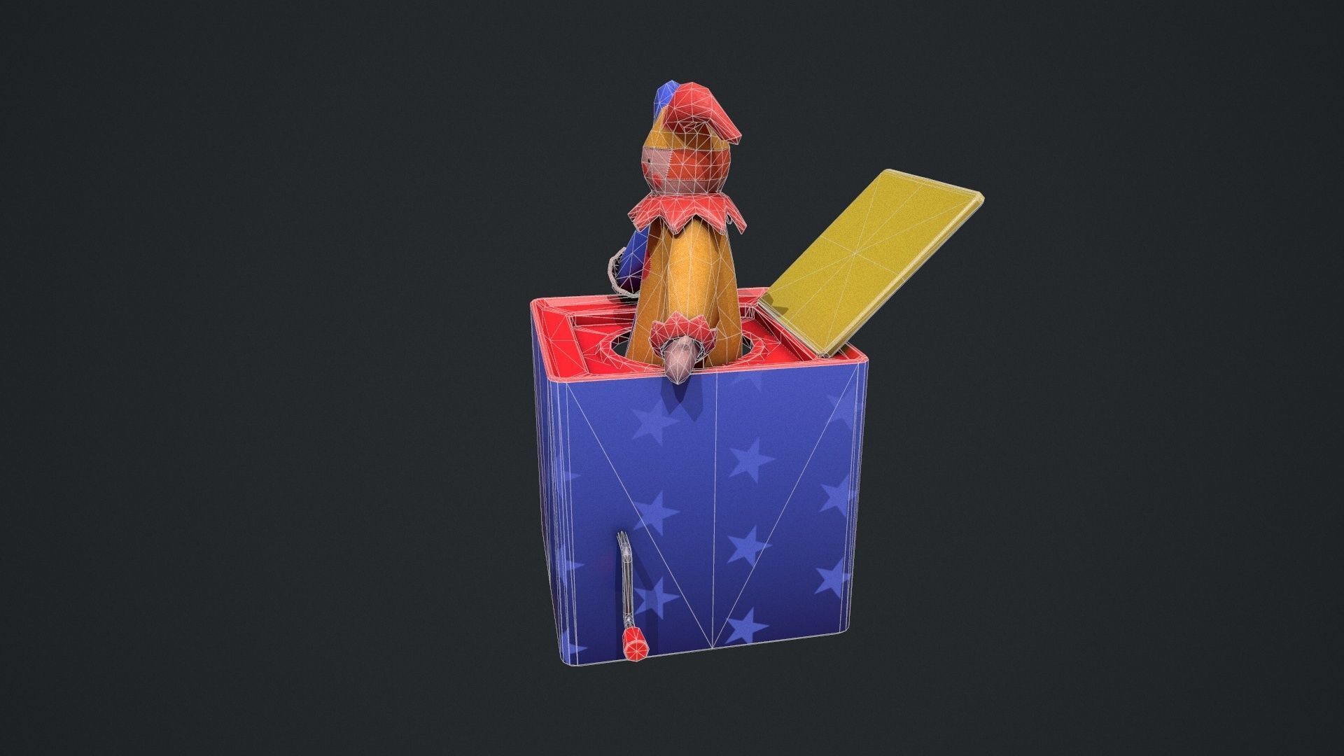 Cute Jack in The Box Low-poly 3D model_19