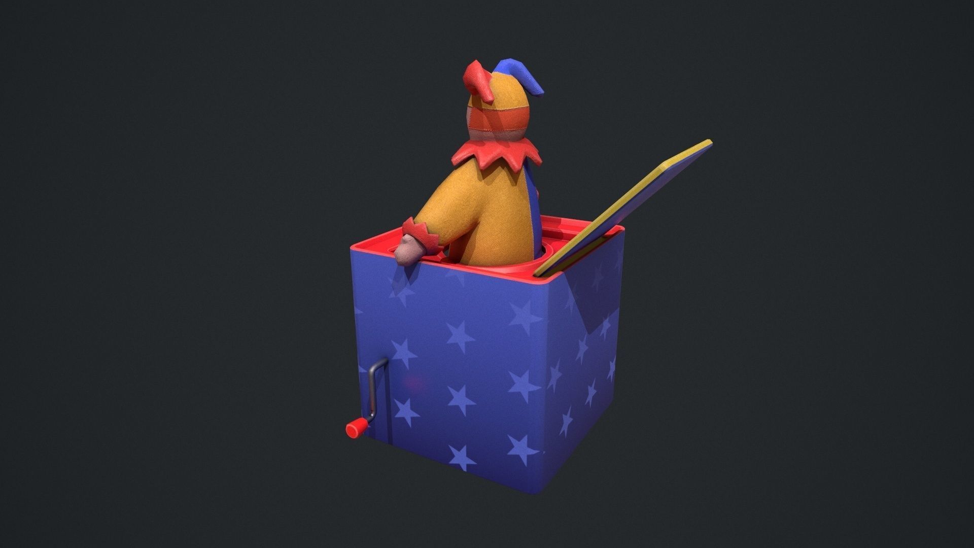 Cute Jack in The Box Low-poly 3D model_8