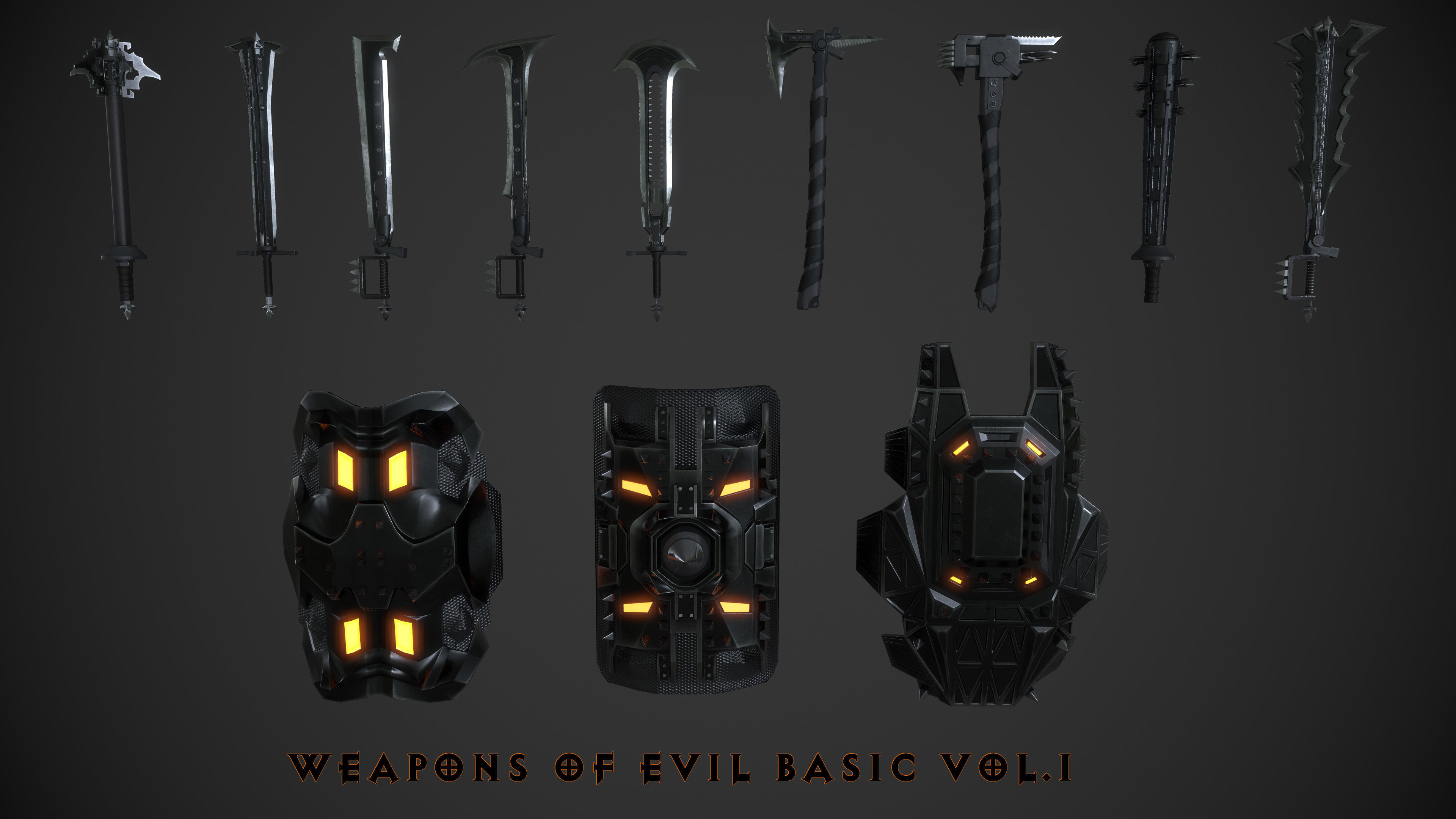 Weapons of Evil Basic Vol1 Lowpoly Low-poly 3D model_16