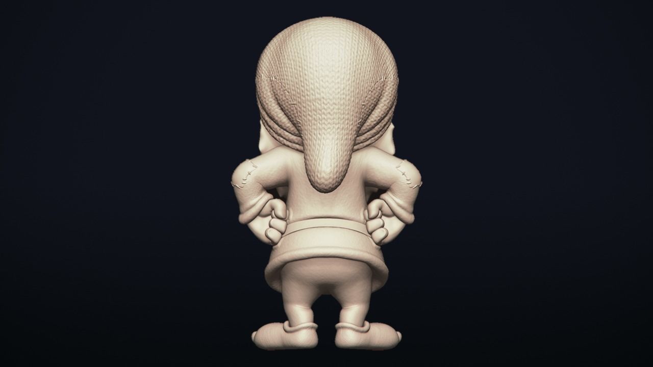 Grumpy - One of the seven Dwarfs - printable 3D print model_3
