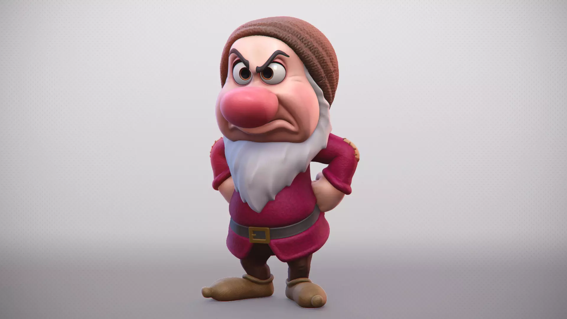 Grumpy - One of the seven Dwarfs - printable 3D print model_0
