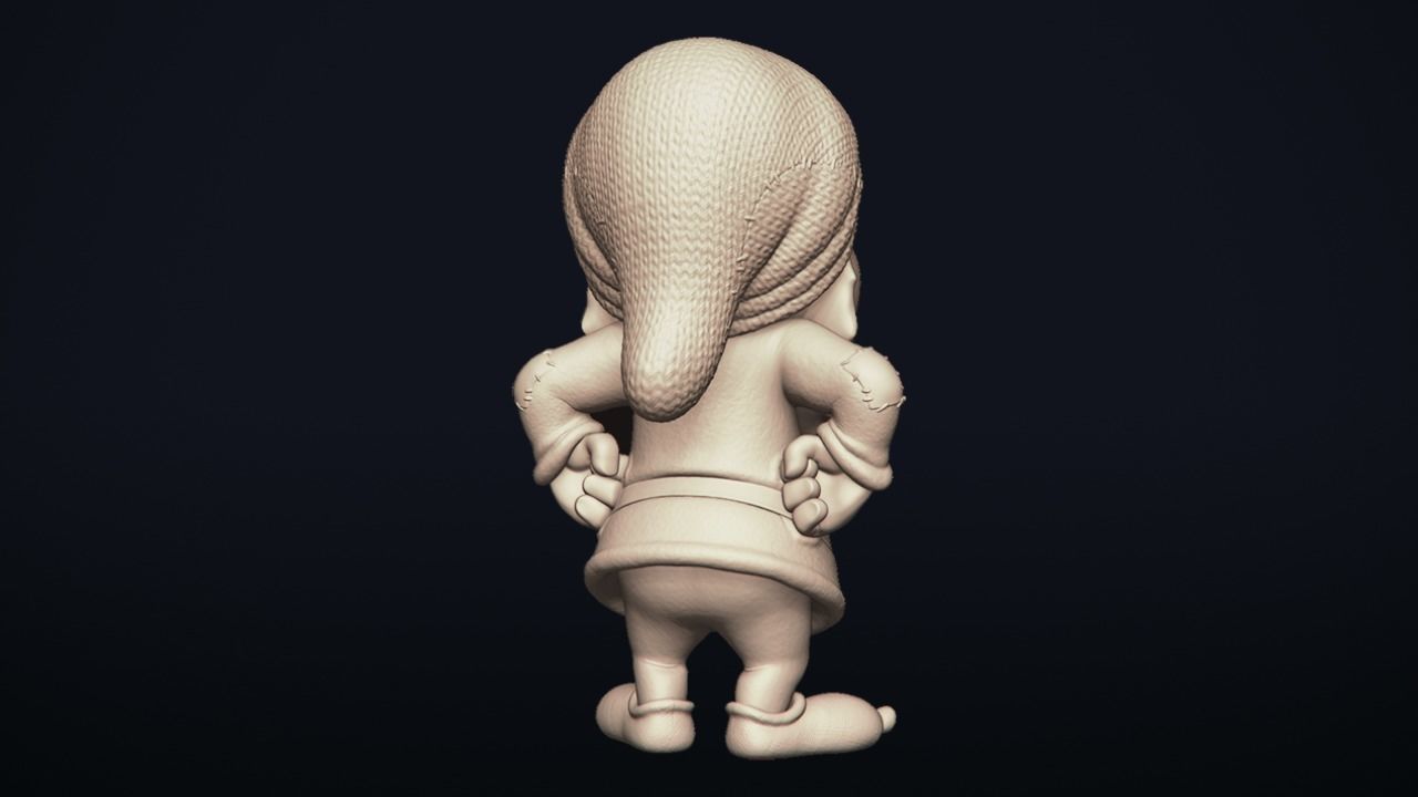 Grumpy - One of the seven Dwarfs - printable 3D print model_11