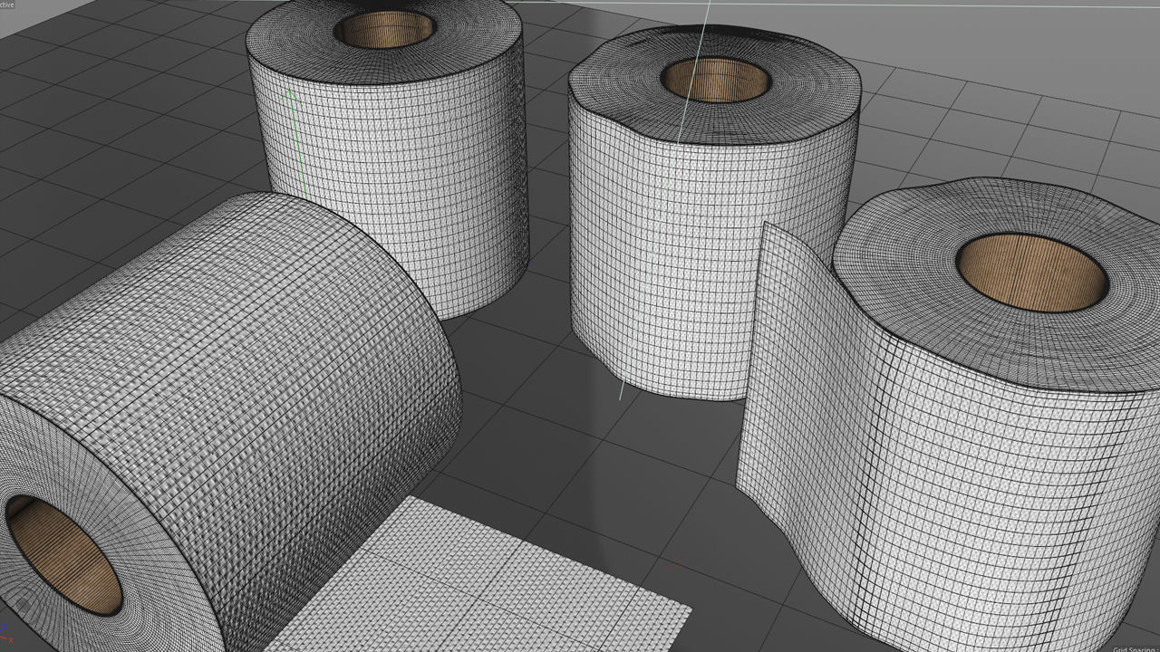 3D Tissue Paper Roll 3D model_4