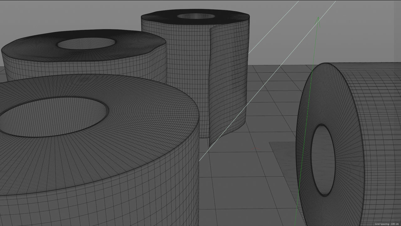 3D Tissue Paper Roll 3D model_3