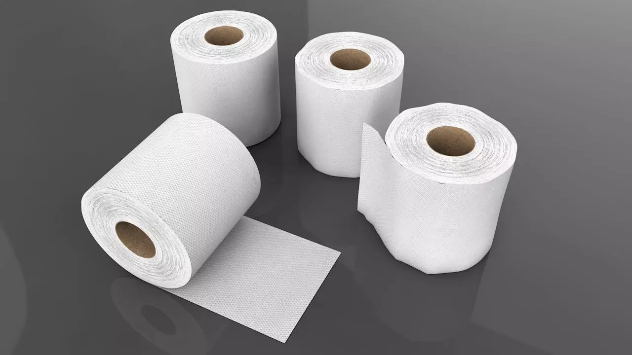 3D Tissue Paper Roll 3D model_0