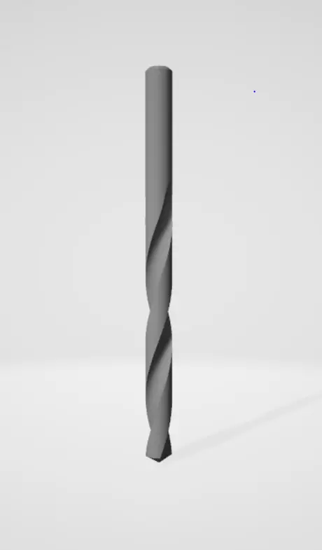 A drill bit Low-poly 3D model_0