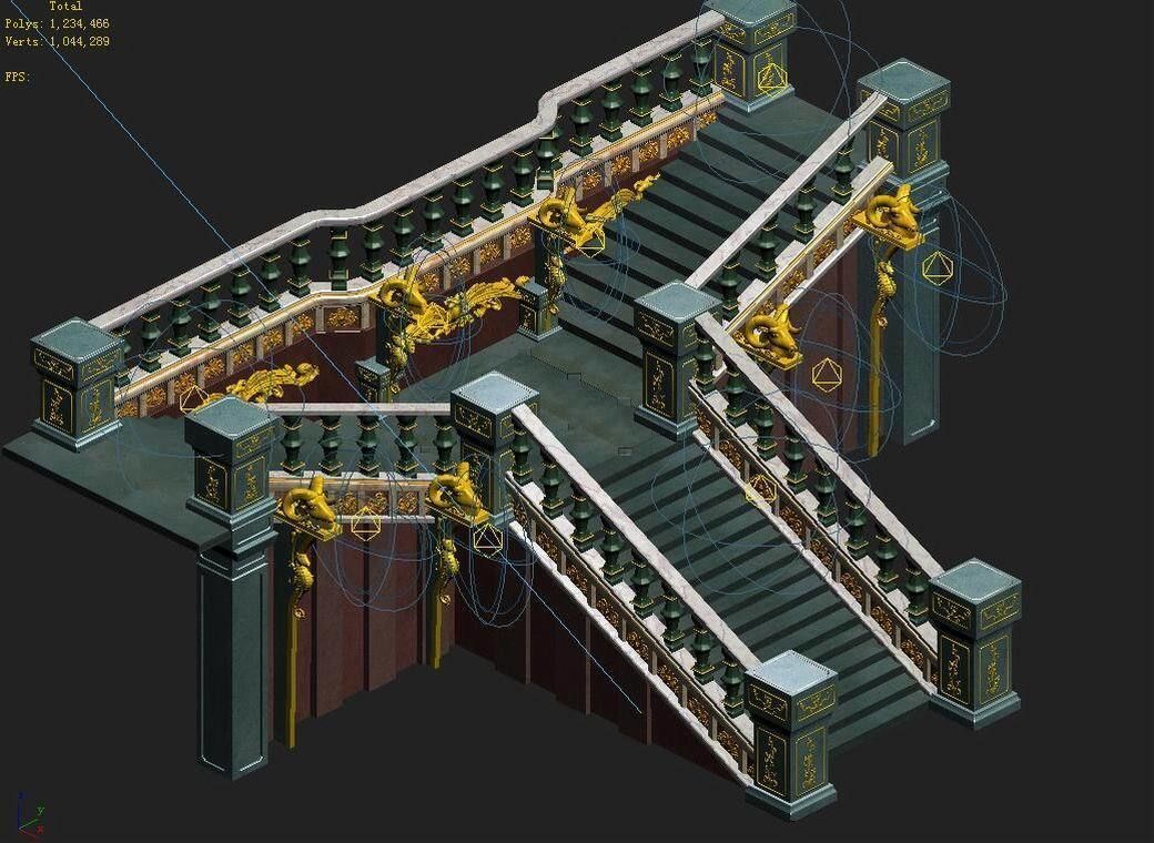 Tang Vampire warriors area - stairs 01 3D model_6