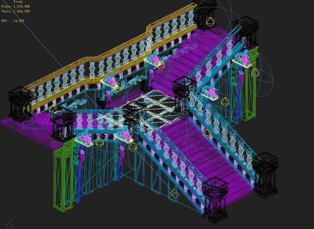 Tang Vampire warriors area - stairs 01 3D model_5