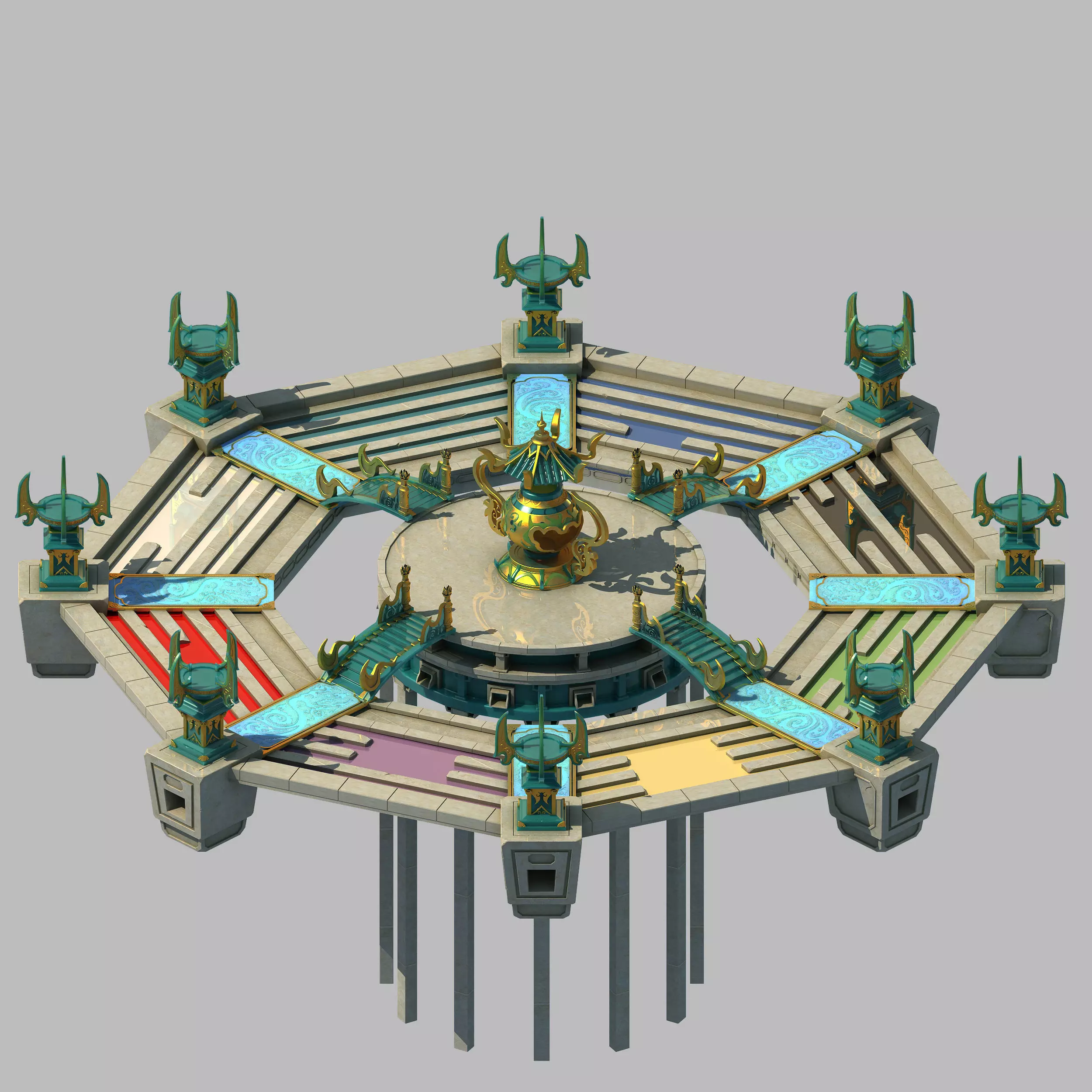 Tang Immortal Flow Taiwan - octagonal matrix method 3D model
