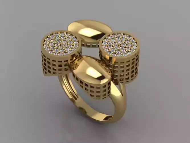 GC GOLD Y236- Diamond gold Ring 