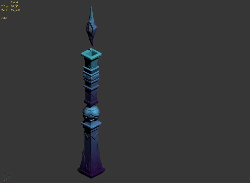 Tang Immortal flow Taiwan - column 04 3D model_5