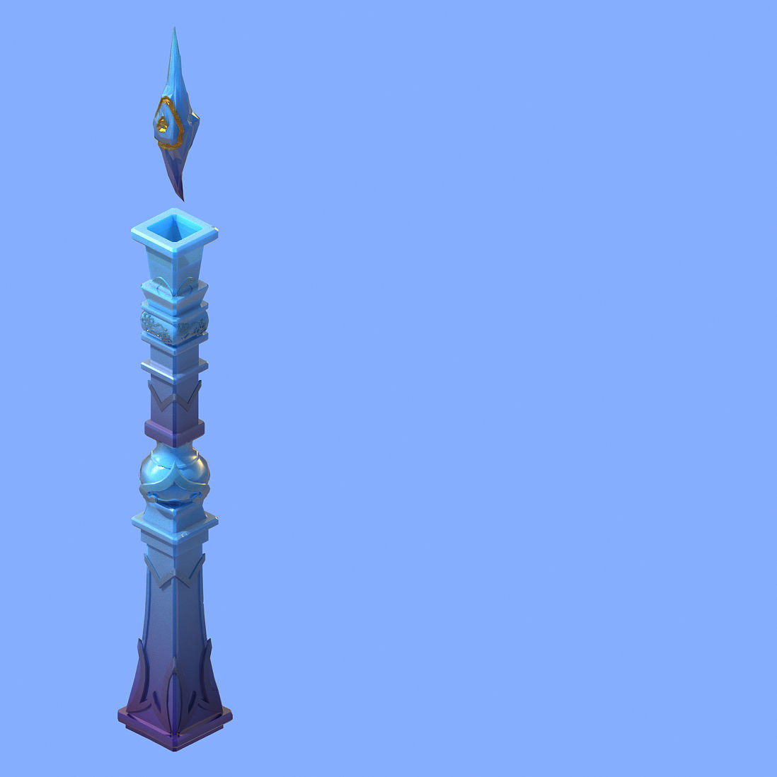 Tang Immortal flow Taiwan - column 04 3D model_1