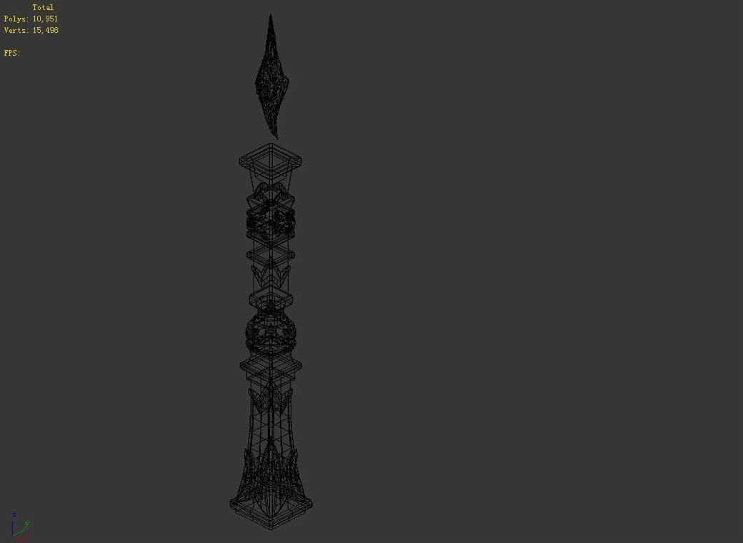 Tang Immortal flow Taiwan - column 04 3D model_4