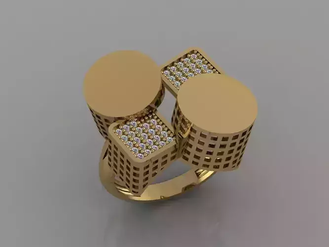 GC GOLD Y237- Diamond gold Ring 