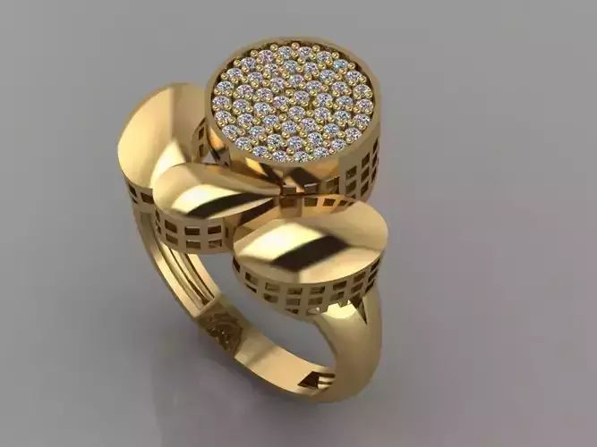 GC GOLD Y238- Diamond gold Ring 