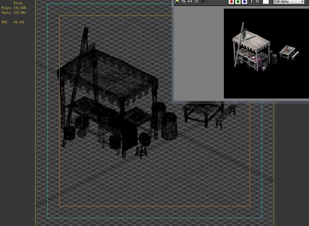 Tang Small vendors - bread shop 01 3D model_8