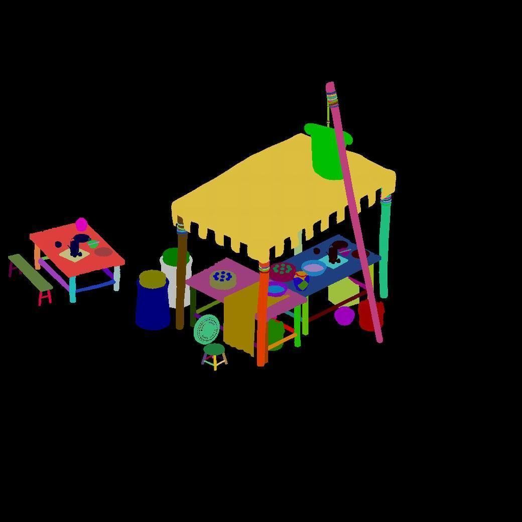 Tang Small vendors - bread shop 01 3D model_4