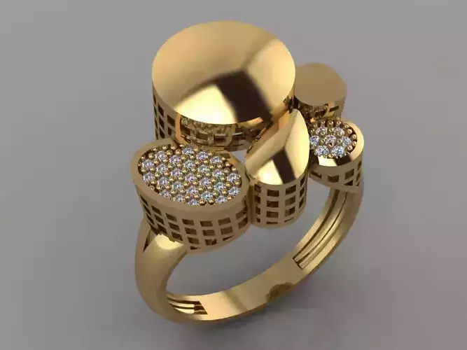 GC GOLD Y239- Diamond gold Ring 