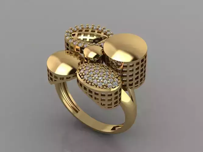 GC GOLD Y240- Diamond gold Ring 