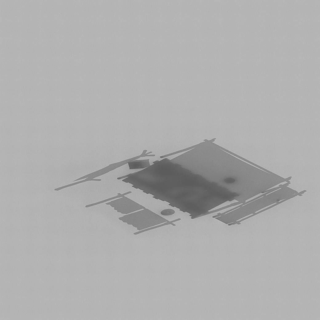 Tang Small vendors - dye cloth Square 01 3D model_4