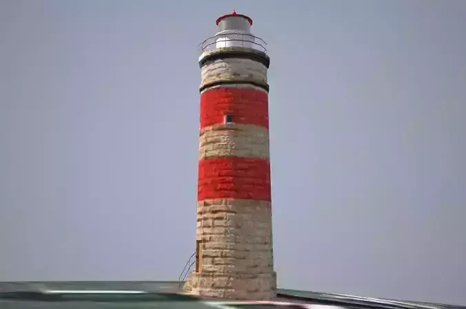 Cape Moreton Lighthouse Low poly 3D model