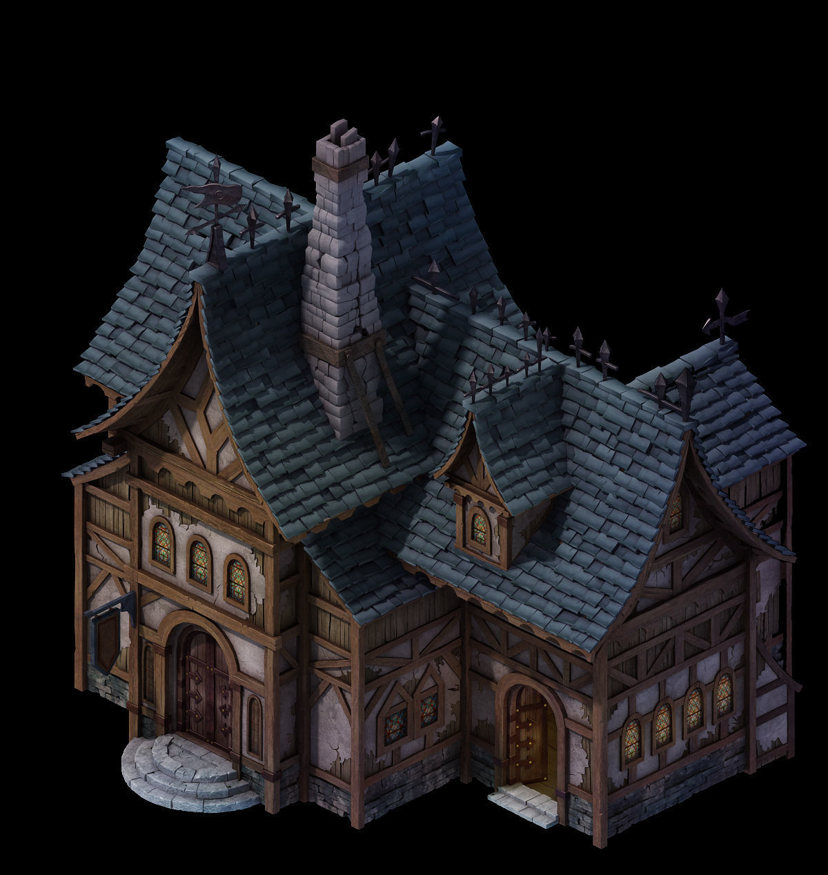 Tang Small manor -1 3D model_1